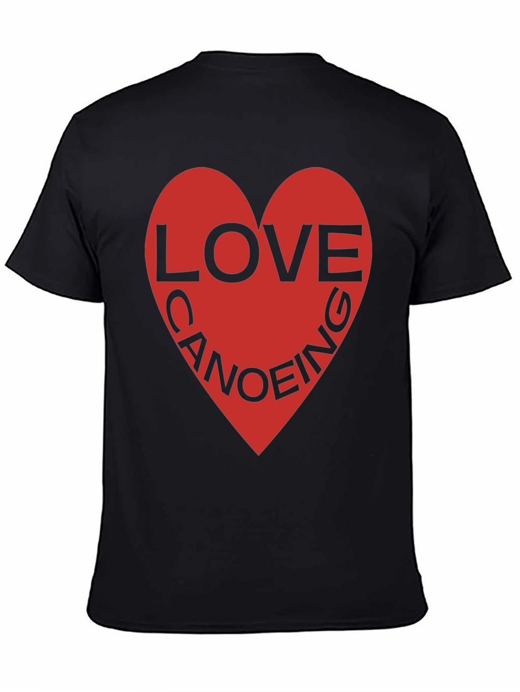 Love Canoeing Black T-Shirt