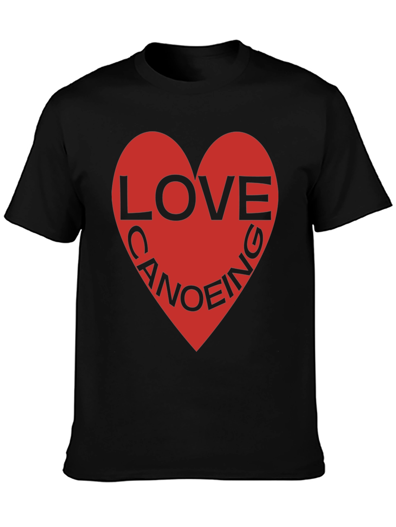 Love Canoeing Black T-Shirt
