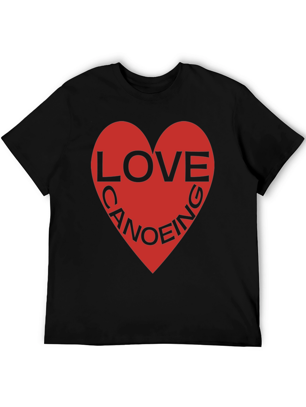 Love Canoeing Black T-Shirt
