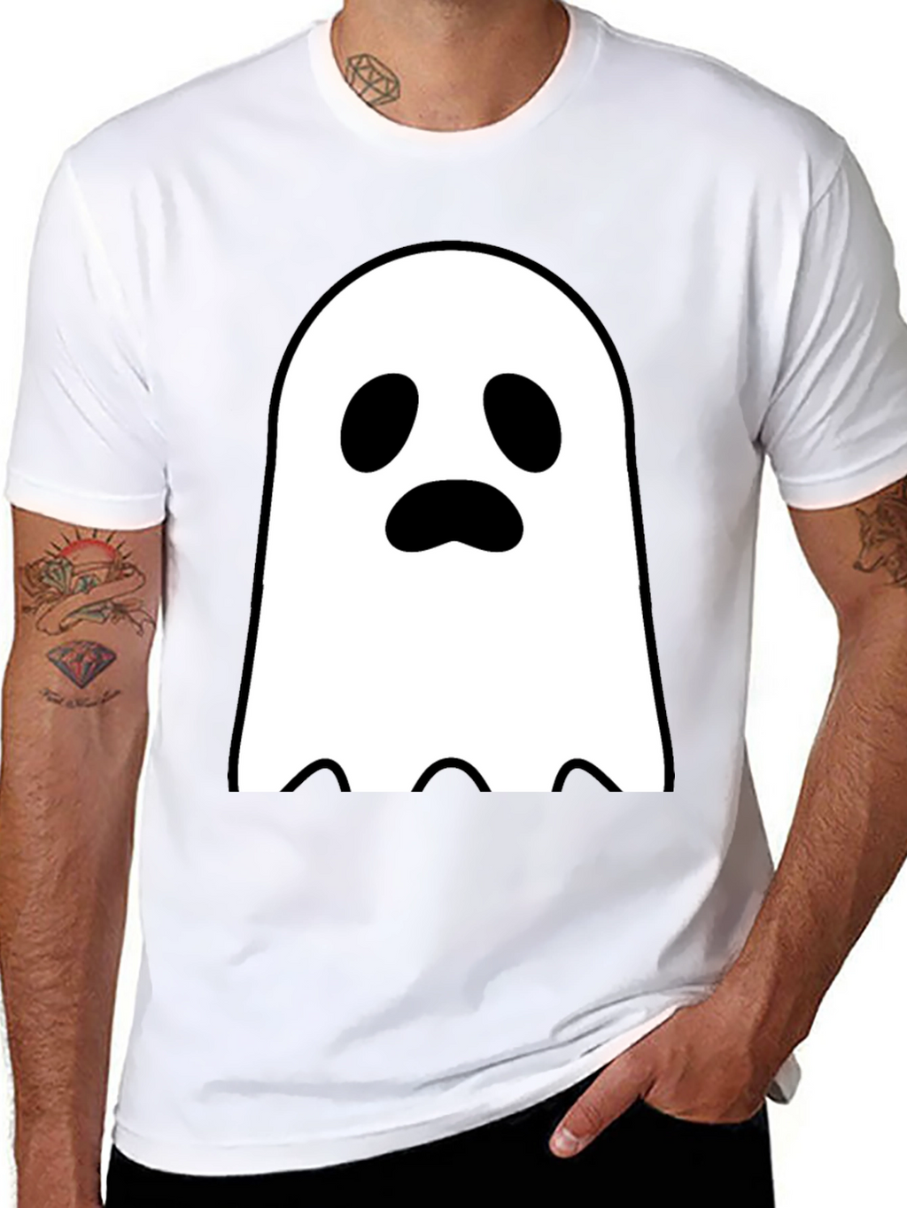 Ghost Graphic Tee - Spooky Season Style