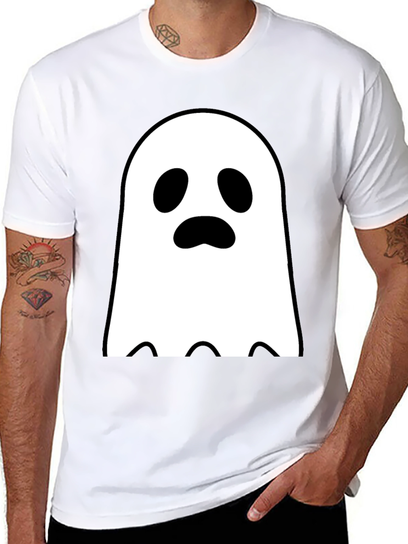 Ghost Graphic Tee - Spooky Season Style