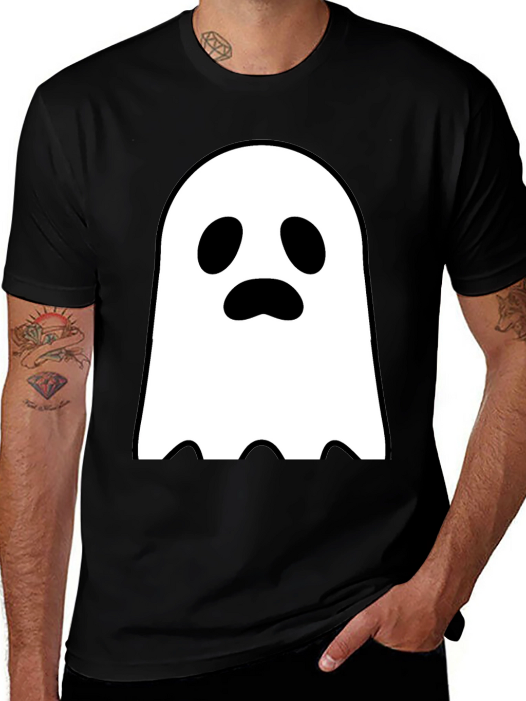 Ghost Graphic Tee - Spooky Season Style