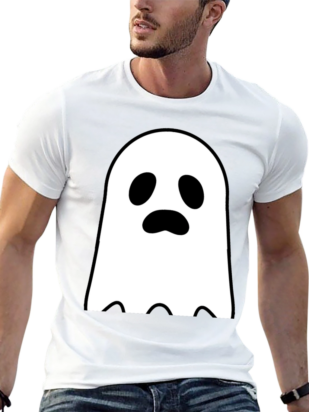 Ghost Graphic Tee - Spooky Season Style