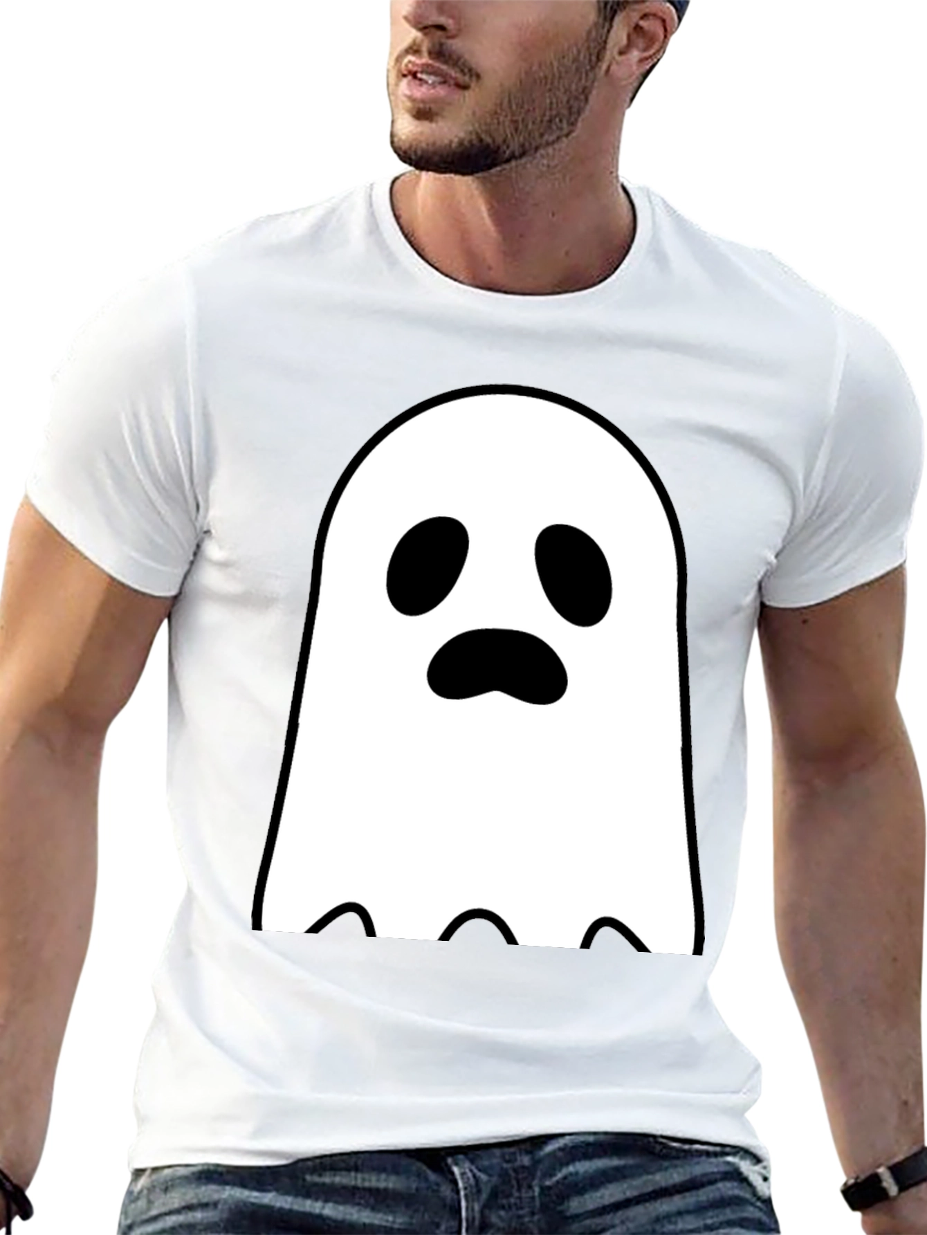 Ghost Graphic Tee - Spooky Season Style