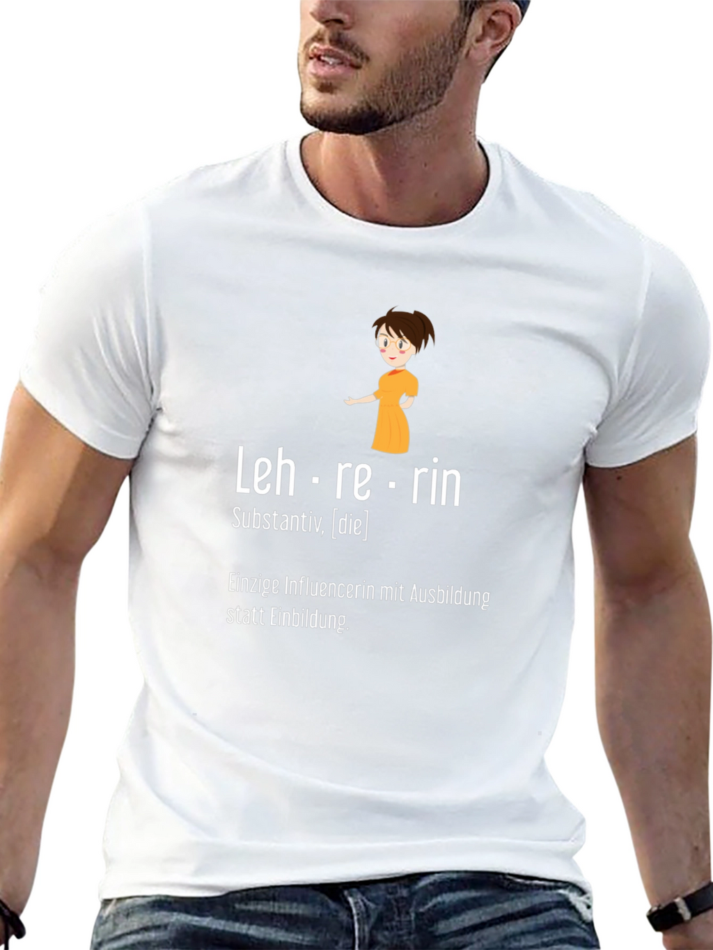 Lehrerin Teacher Black Graphic T-Shirt