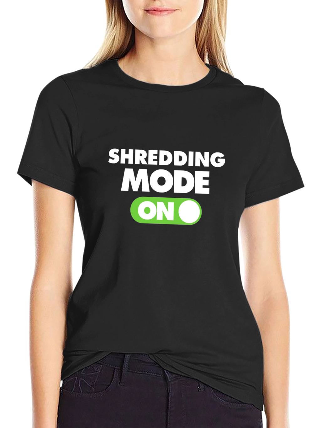 Shredding Mode On Black T-Shirt