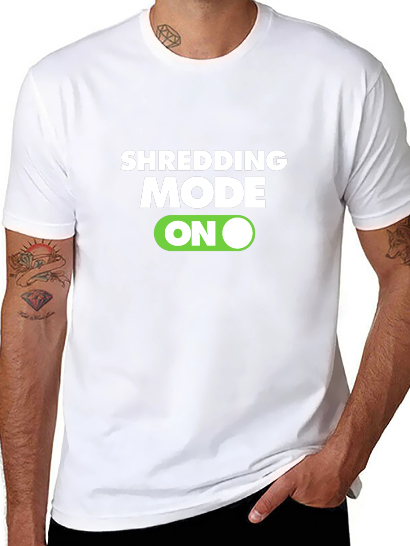 Shredding Mode On Black T-Shirt