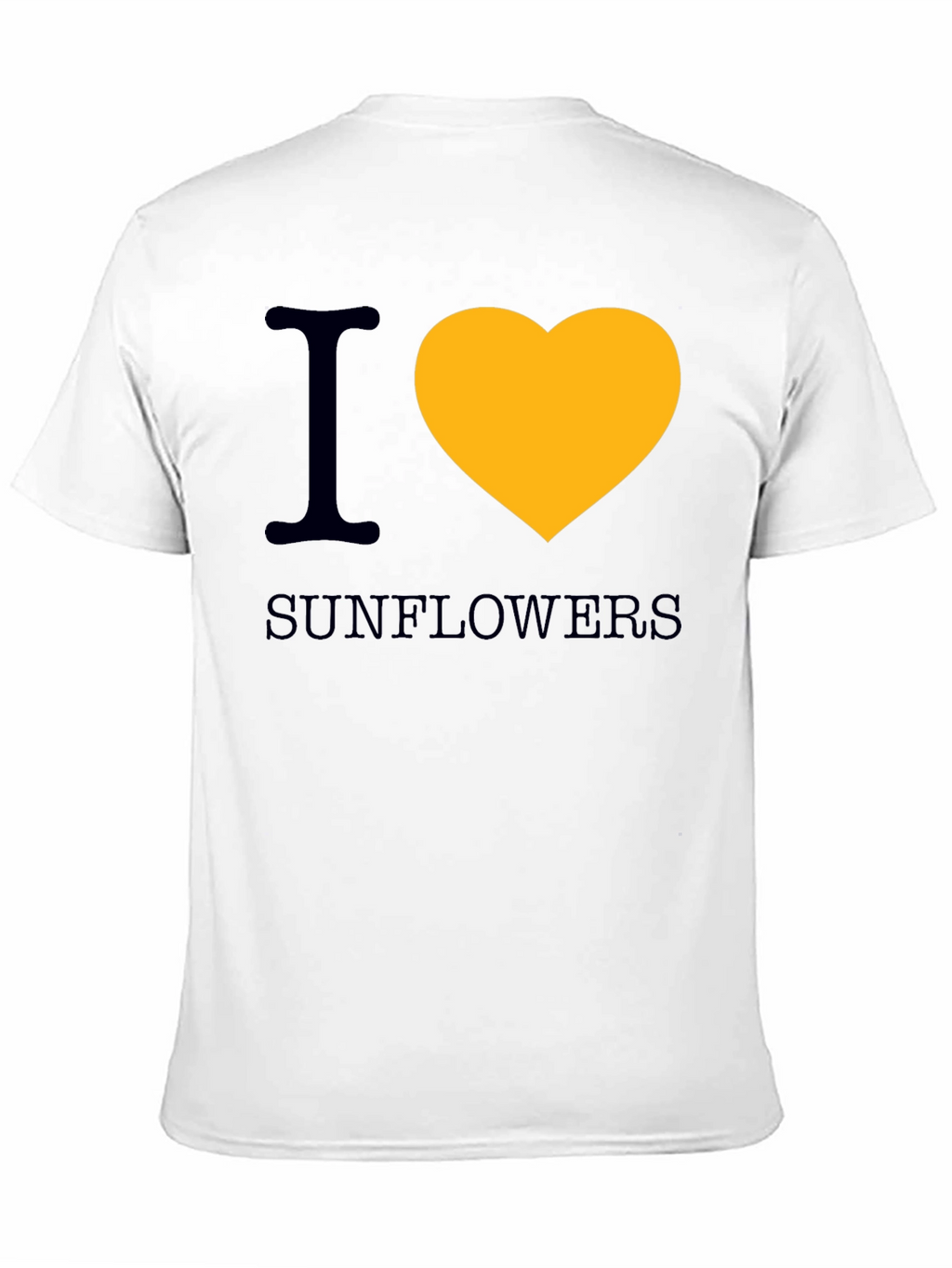 I Heart Sunflowers Graphic Tee - Black Cotton T-Shirt