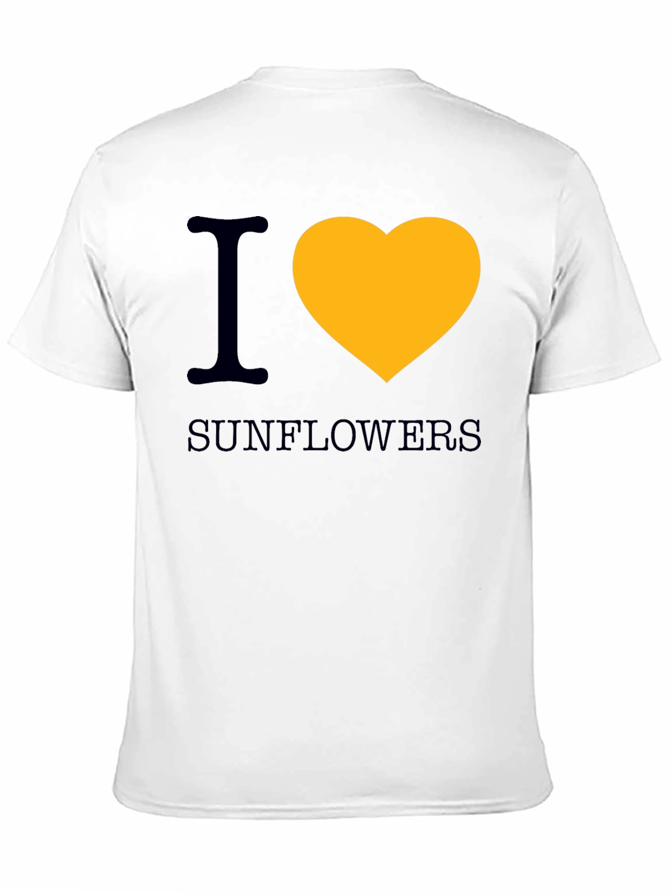 I Heart Sunflowers Graphic Tee - Black Cotton T-Shirt