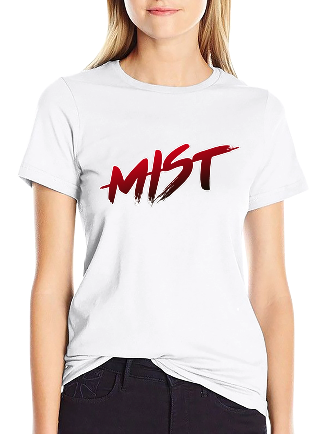 MIST Graphic Print Black T-Shirt