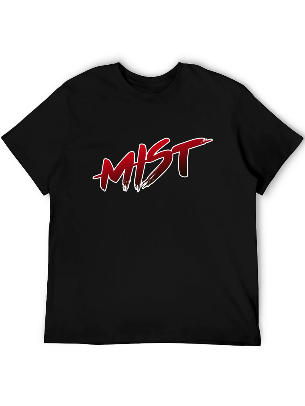 MIST Graphic Print Black T-Shirt