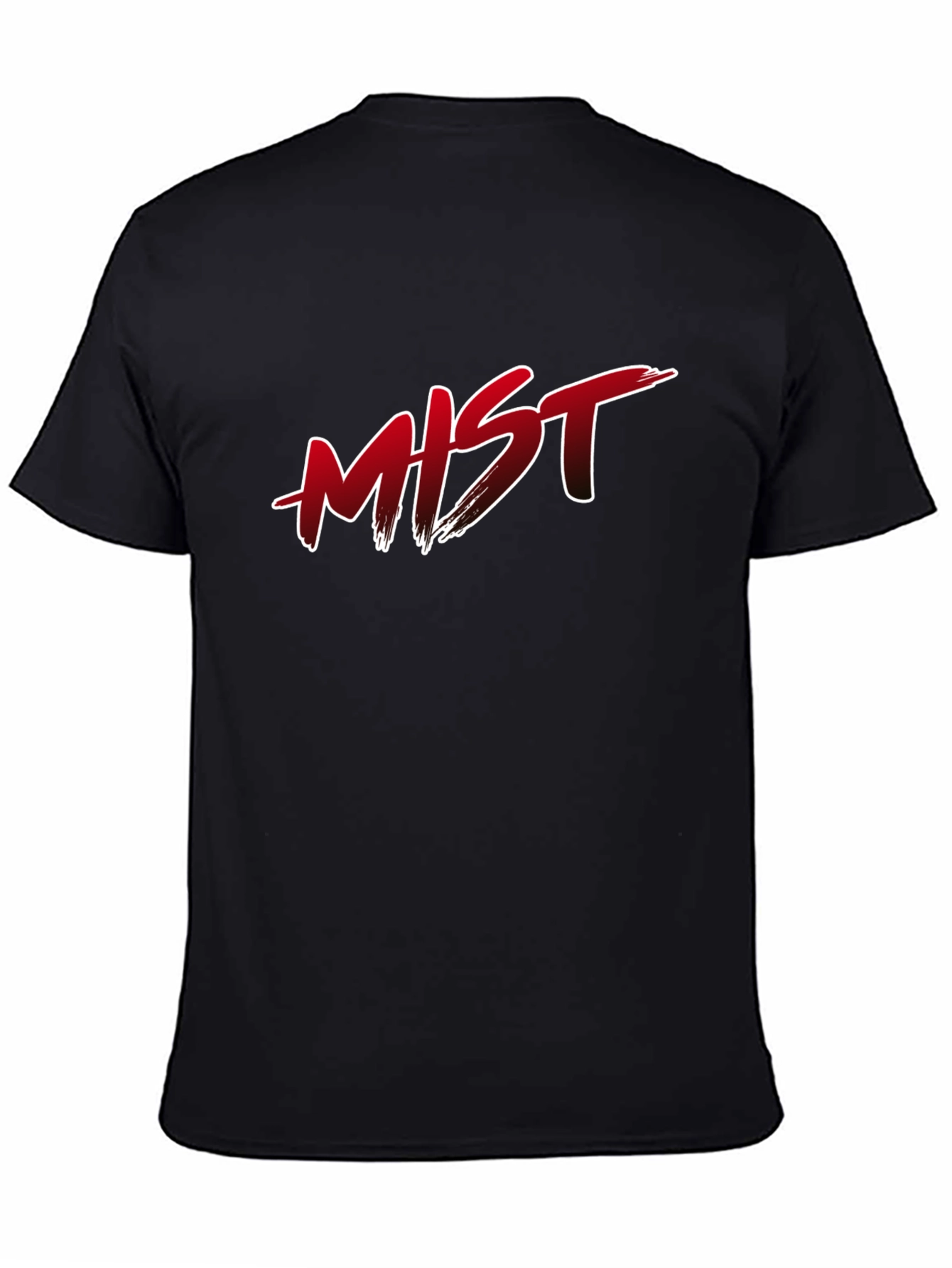 MIST Graphic Print Black T-Shirt