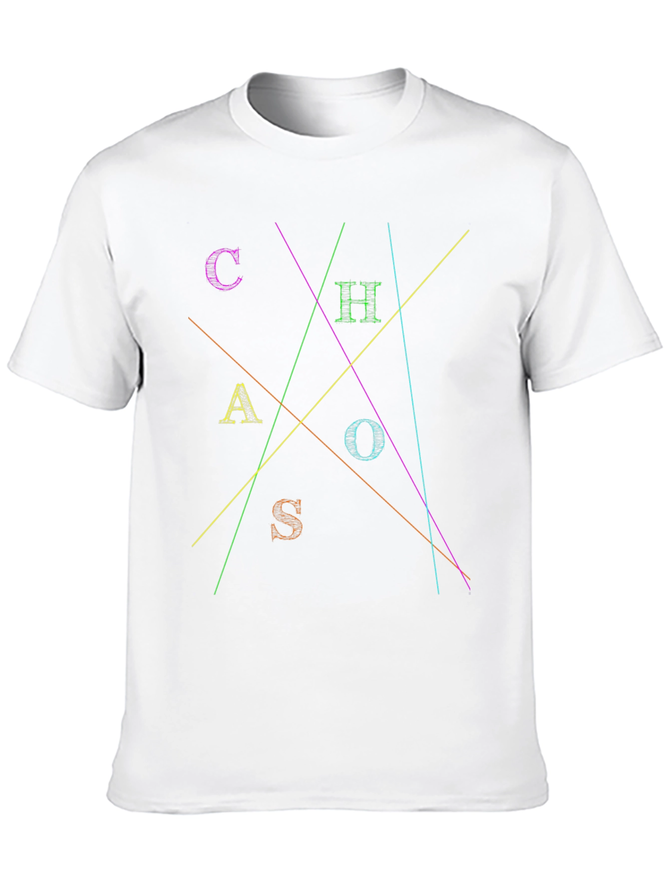 Chaos T-Shirt Abstract Design Black Tee