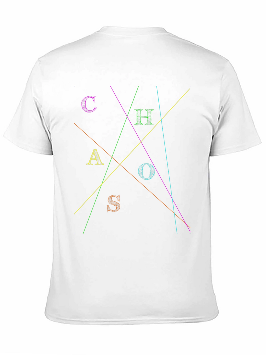 Chaos T-Shirt Abstract Design Black Tee