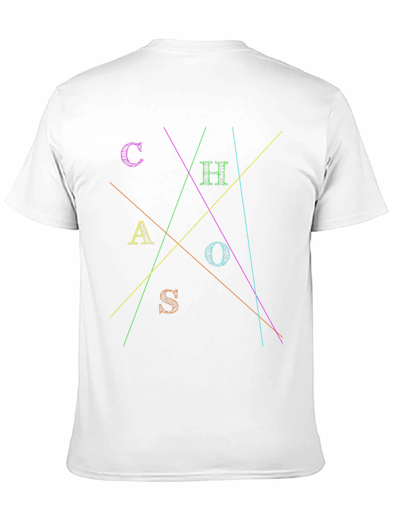 Chaos T-Shirt Abstract Design Black Tee