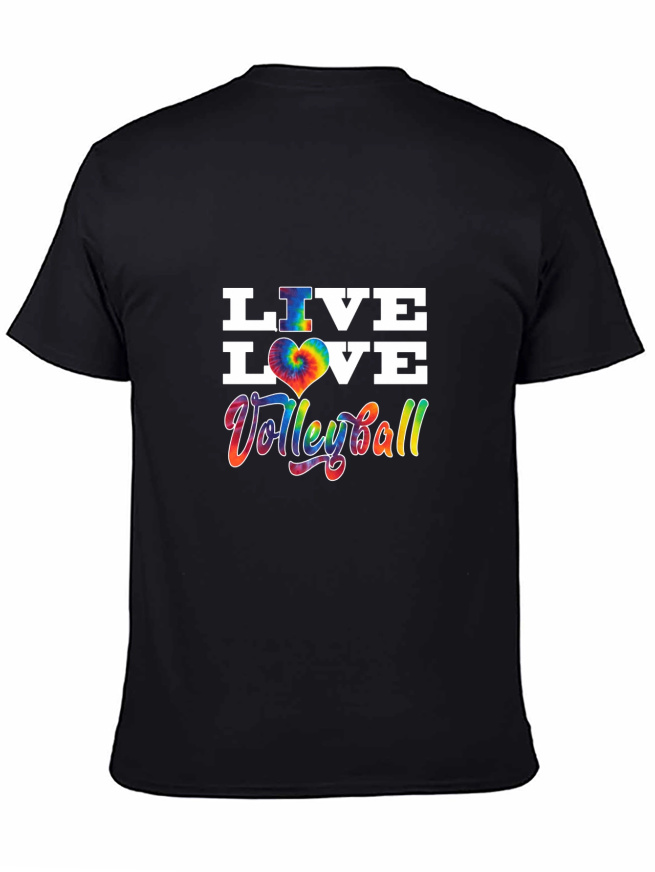 Live Love Volleyball Tie-Dye Graphic T-Shirt