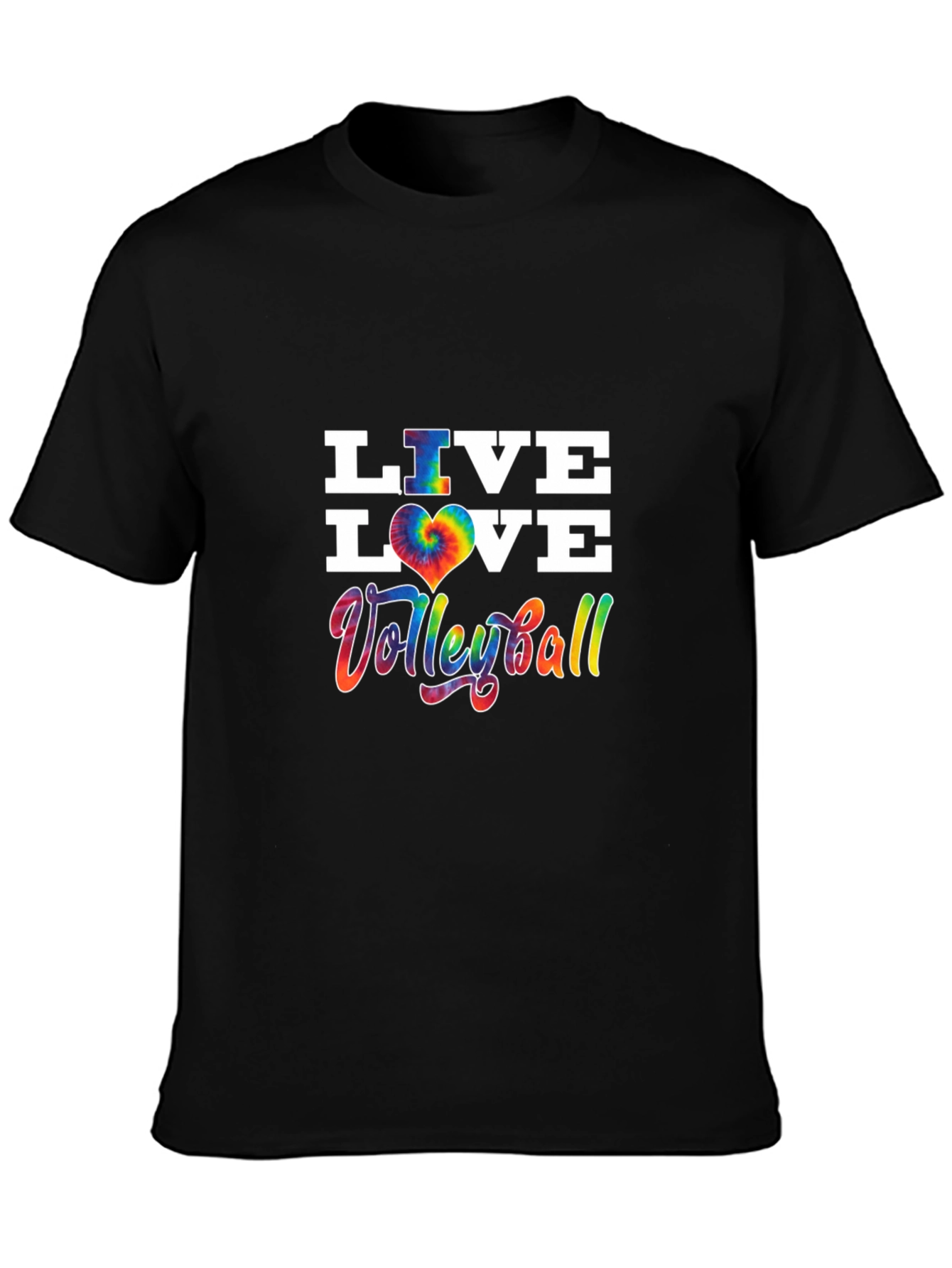 Live Love Volleyball Tie-Dye Graphic T-Shirt