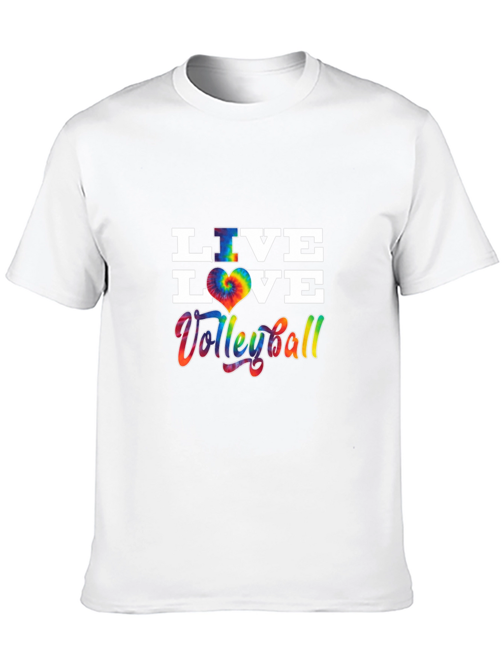 Live Love Volleyball Tie-Dye Graphic T-Shirt