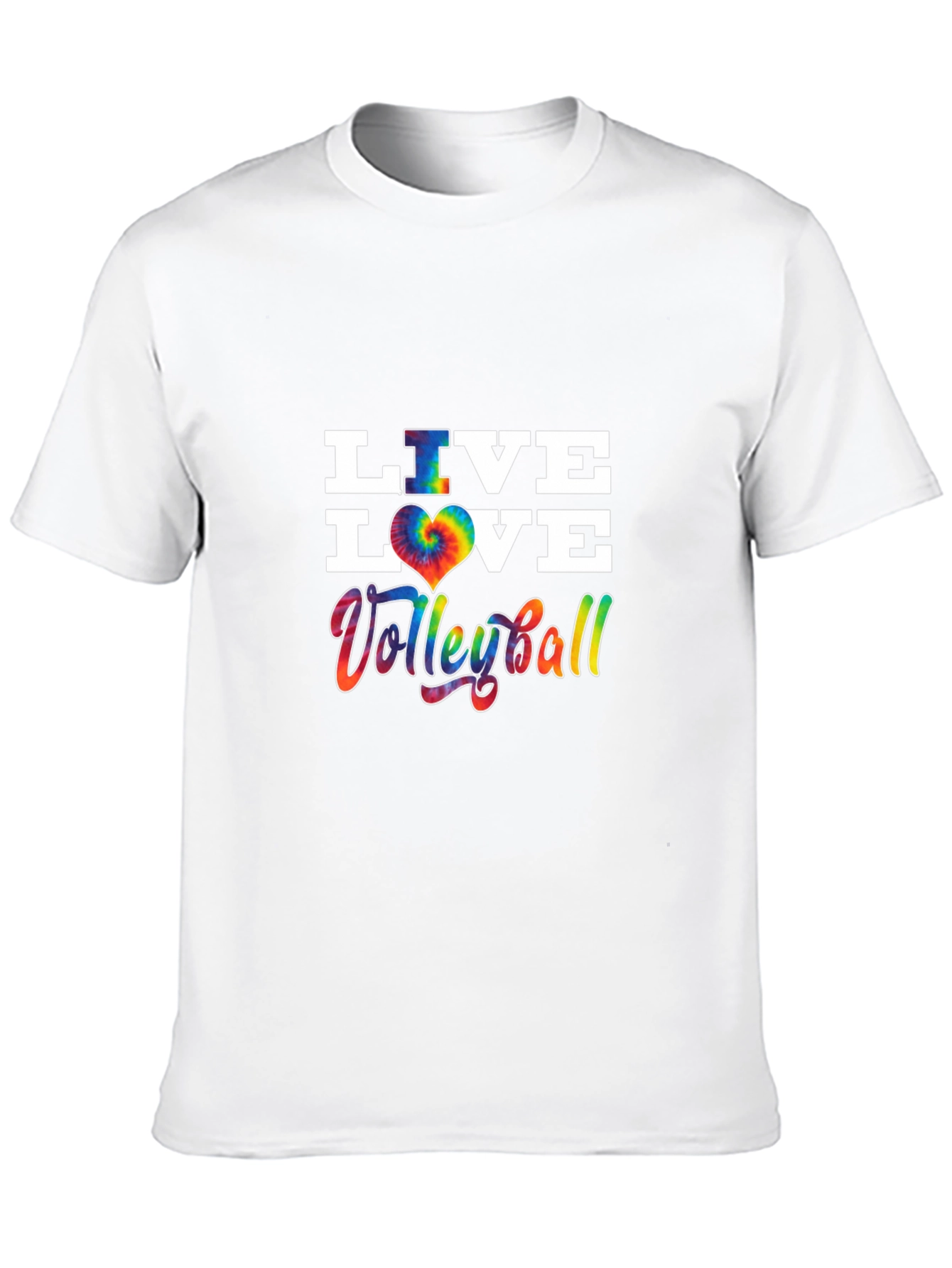 Live Love Volleyball Tie-Dye Graphic T-Shirt