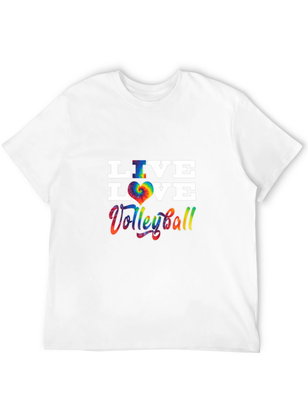 Live Love Volleyball Tie-Dye Graphic T-Shirt