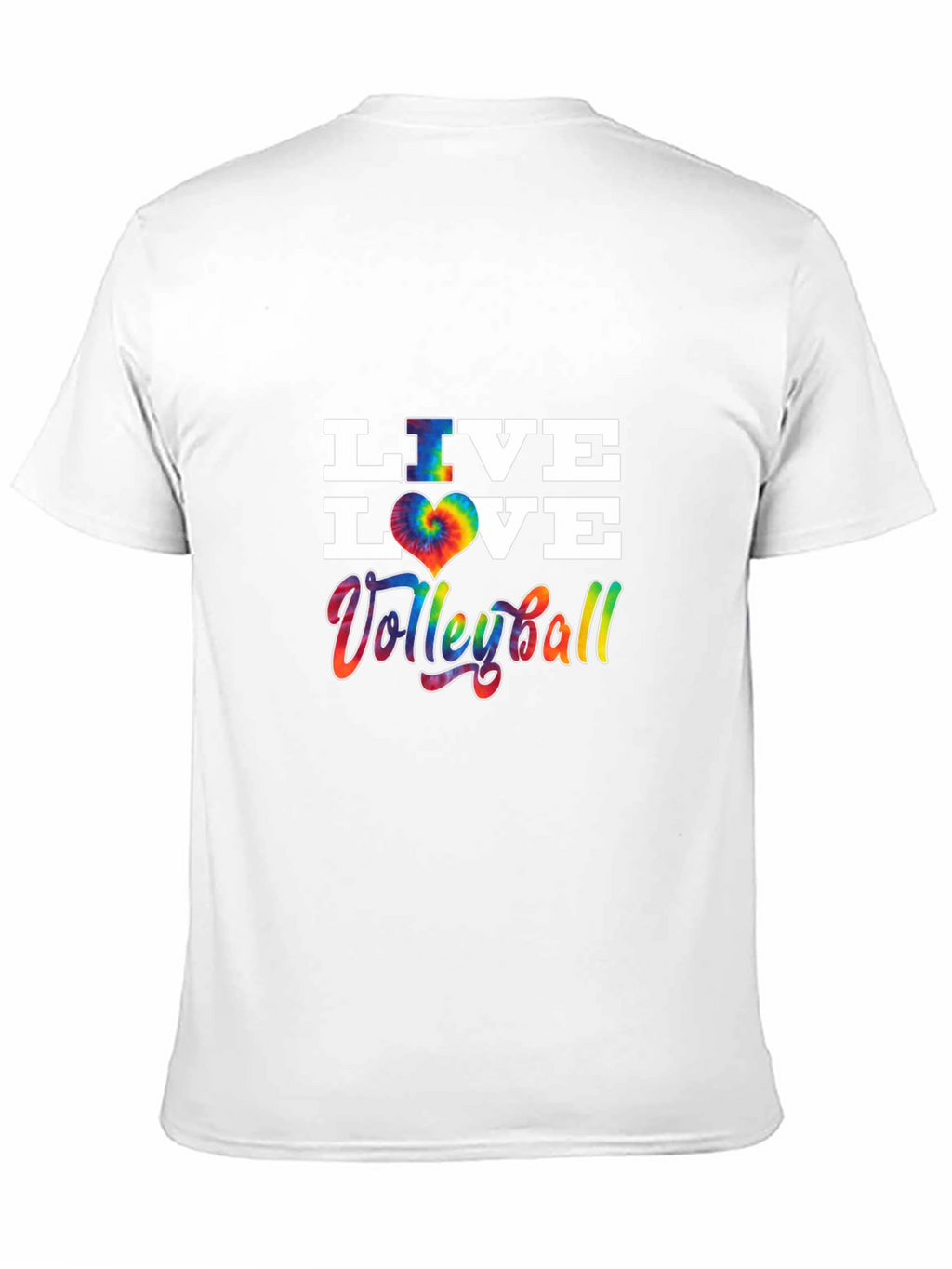 Live Love Volleyball Tie-Dye Graphic T-Shirt