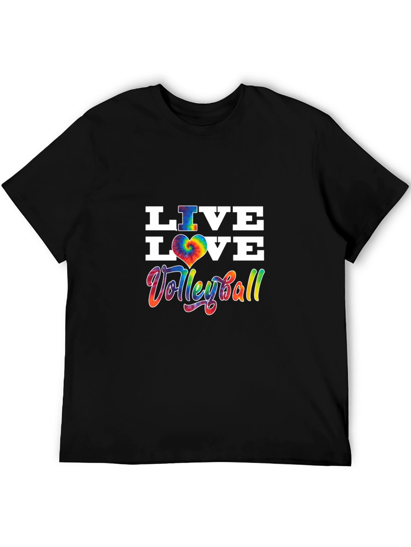 Live Love Volleyball Tie-Dye Graphic T-Shirt