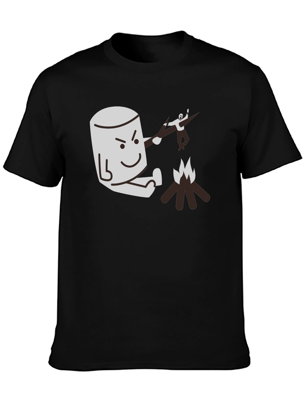 Marshmallow Roasting Revenge Graphic Tee - Funny Camping T-Shirt