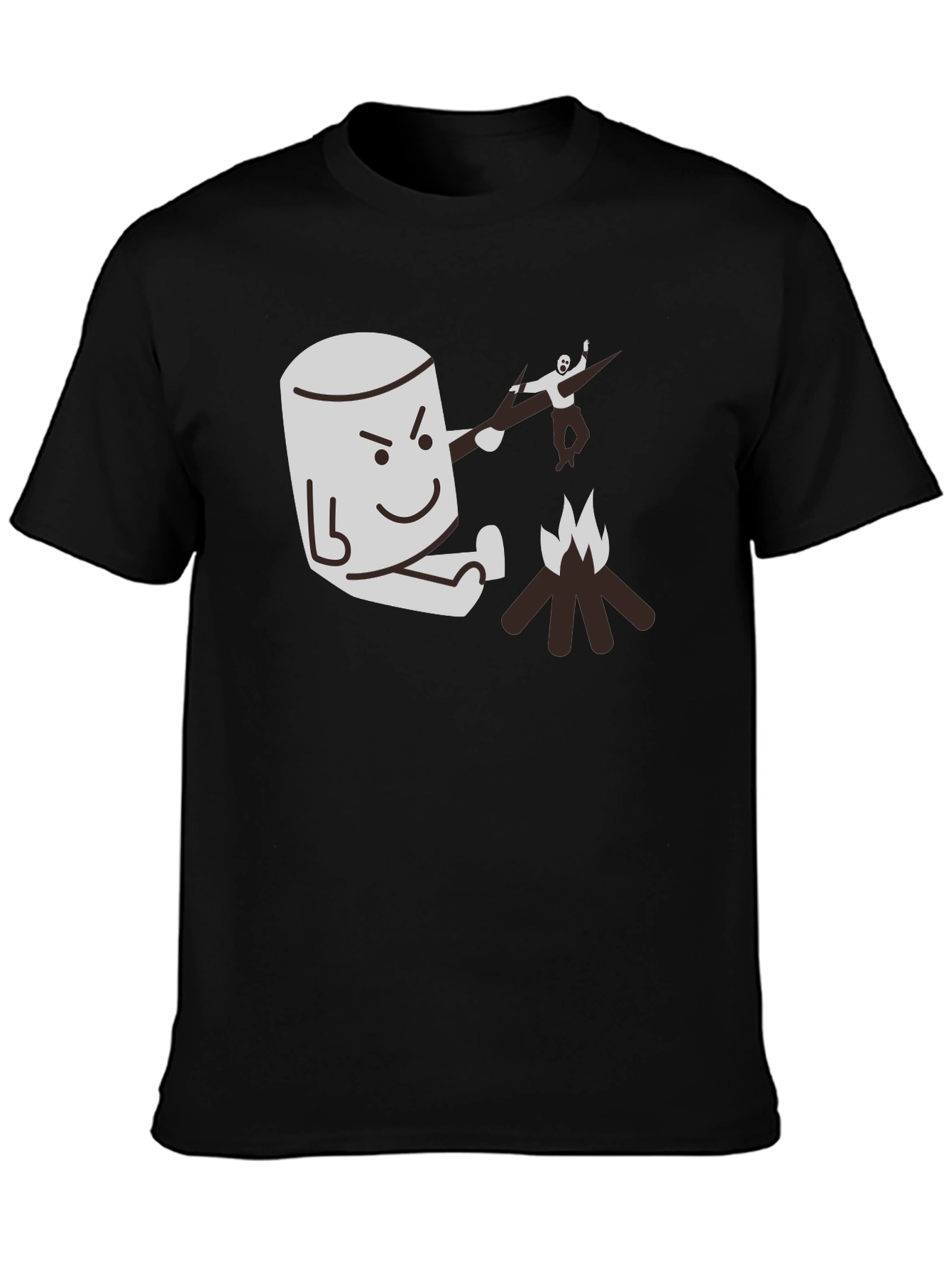 Marshmallow Roasting Revenge Graphic Tee - Funny Camping T-Shirt