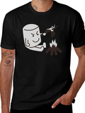 Marshmallow Roasting Revenge Graphic Tee - Funny Camping T-Shirt