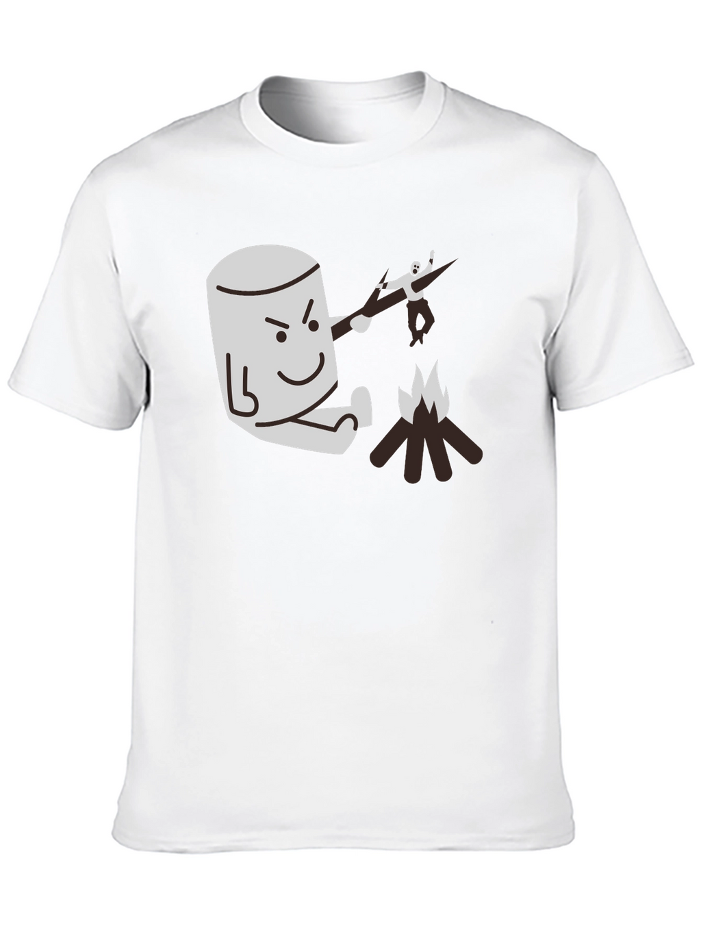 Marshmallow Roasting Revenge Graphic Tee - Funny Camping T-Shirt