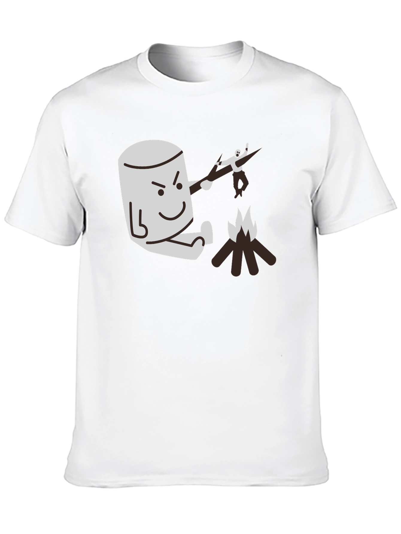 Marshmallow Roasting Revenge Graphic Tee - Funny Camping T-Shirt