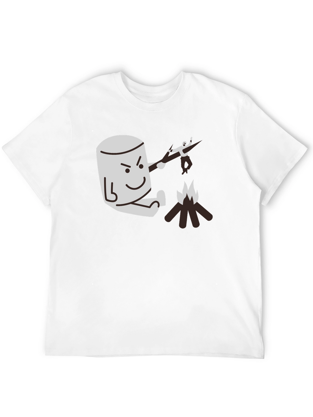 Marshmallow Roasting Revenge Graphic Tee - Funny Camping T-Shirt