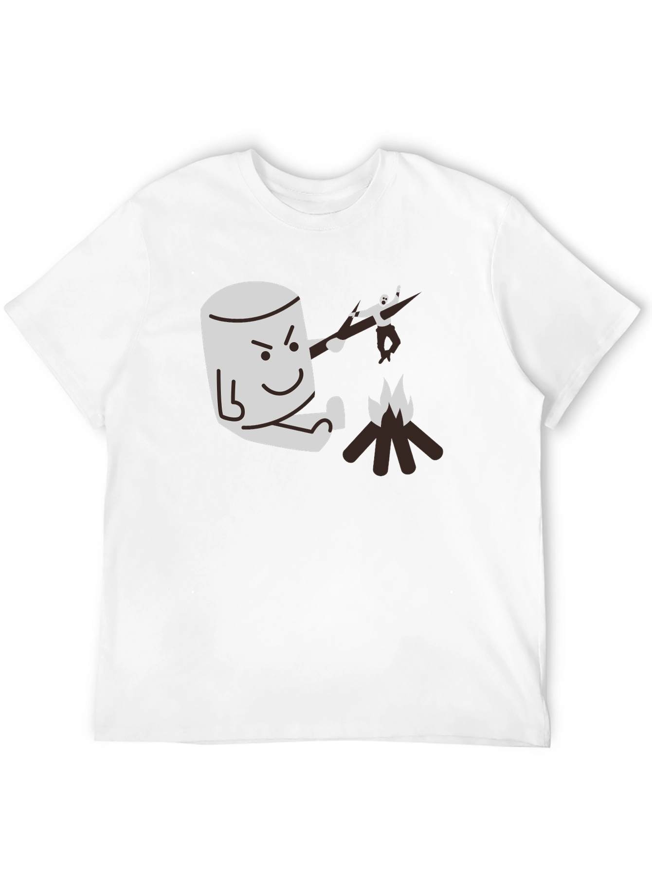 Marshmallow Roasting Revenge Graphic Tee - Funny Camping T-Shirt