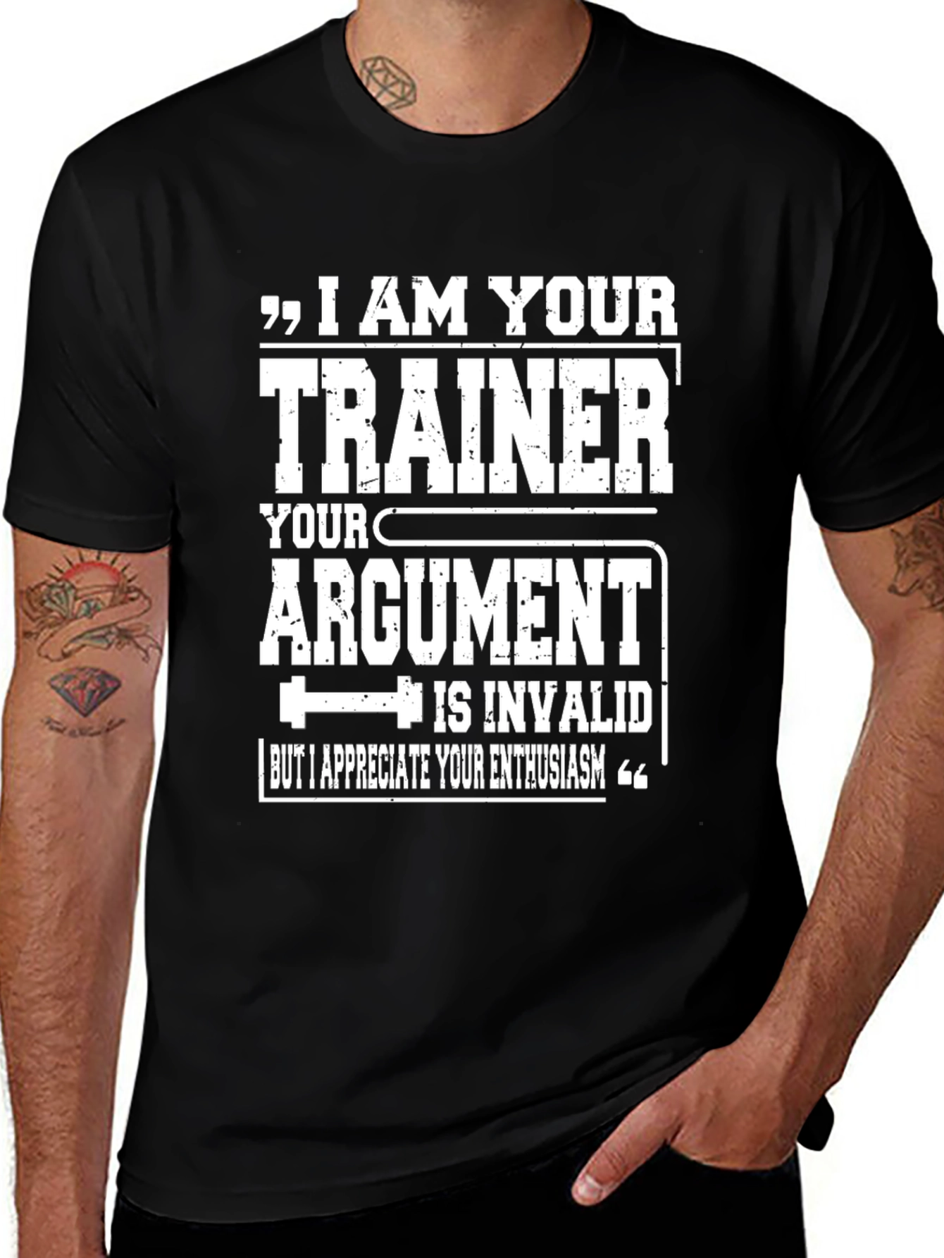 I Am Your Trainer T-Shirt - Gym Motivation - Black