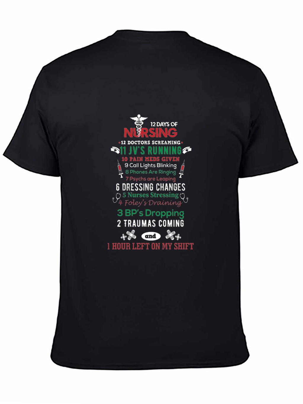 12 Days of Nursing Graphic T-Shirt