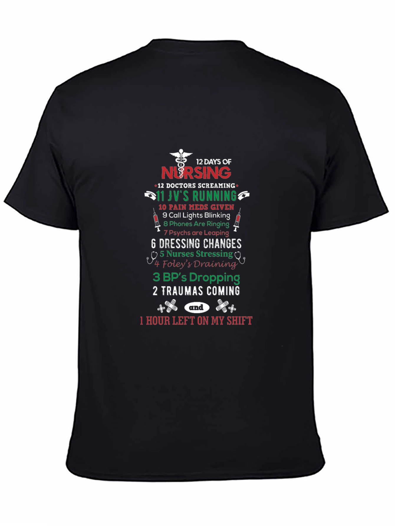 12 Days of Nursing Graphic T-Shirt
