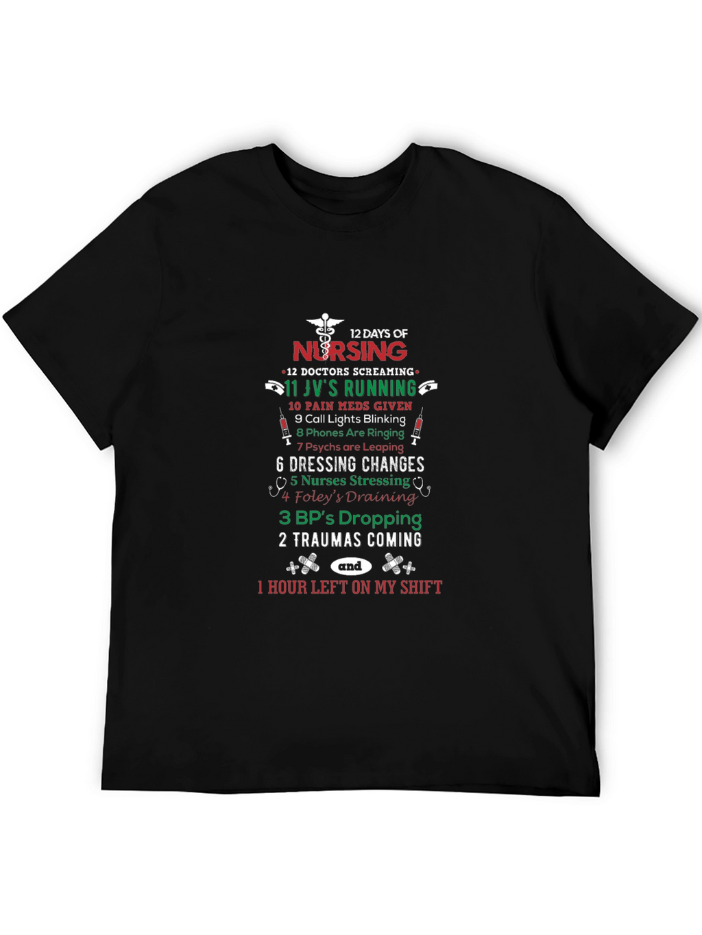 12 Days of Nursing Graphic T-Shirt