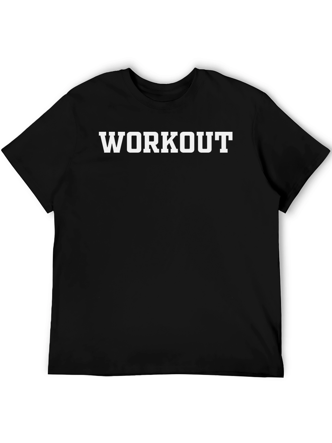Workout T-Shirt - Black Graphic Tee for Fitness