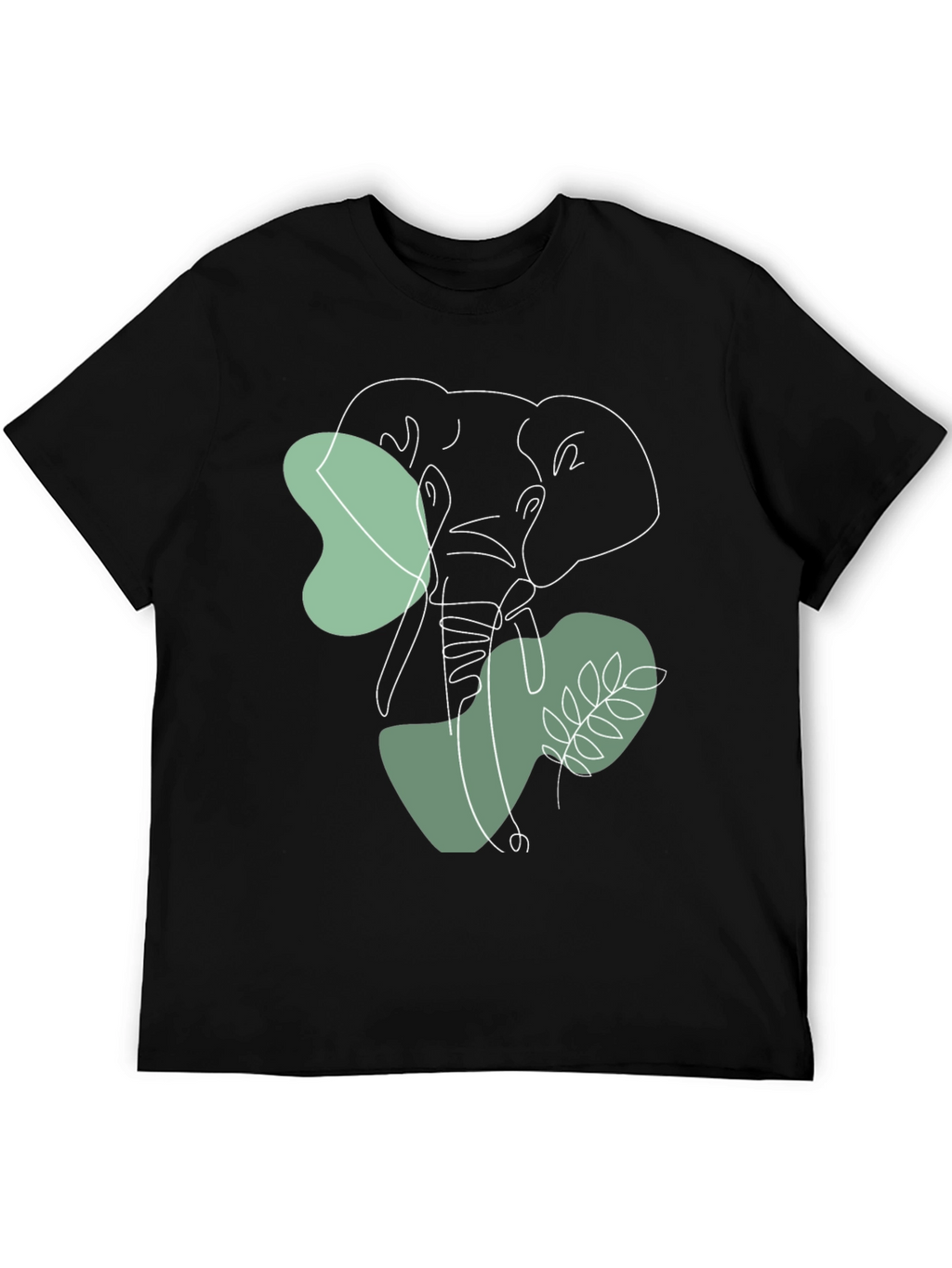 Elephant Line Art Graphic Tee