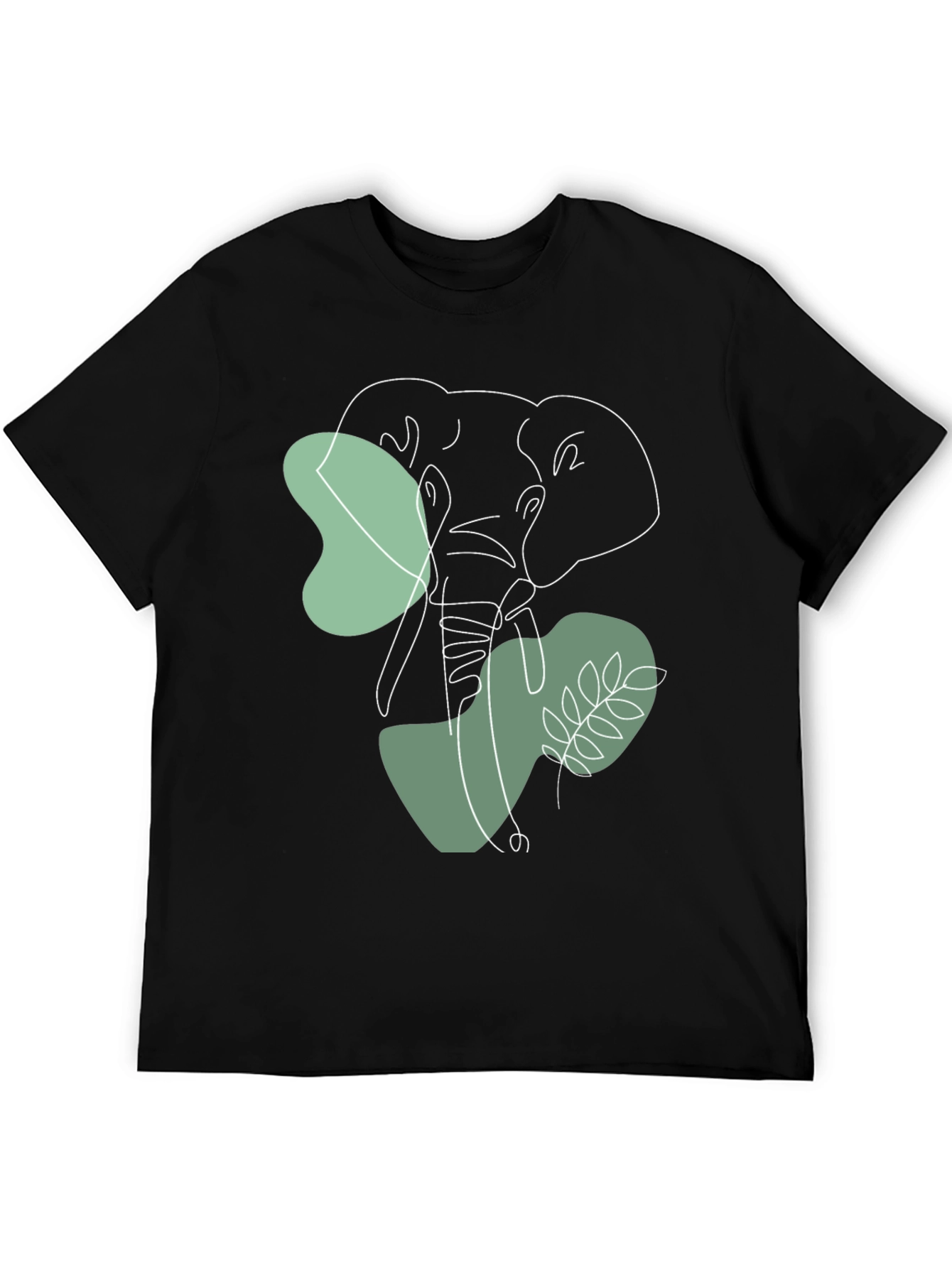 Elephant Line Art Graphic Tee