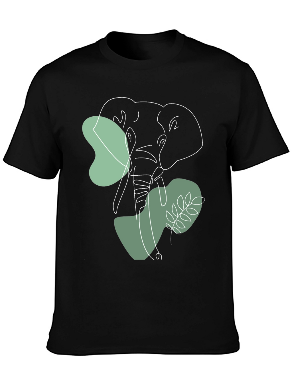 Elephant Line Art Graphic Tee
