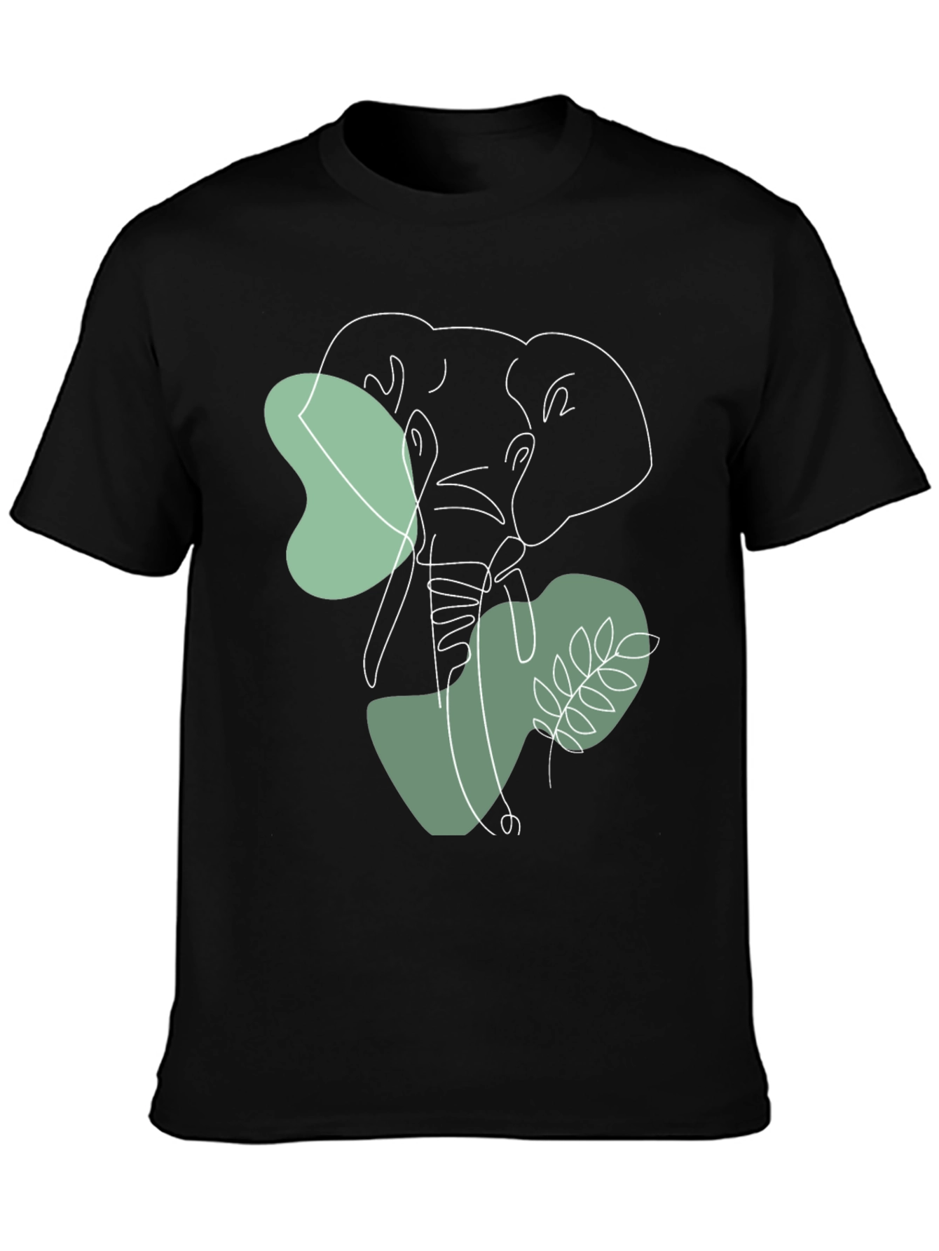 Elephant Line Art Graphic Tee