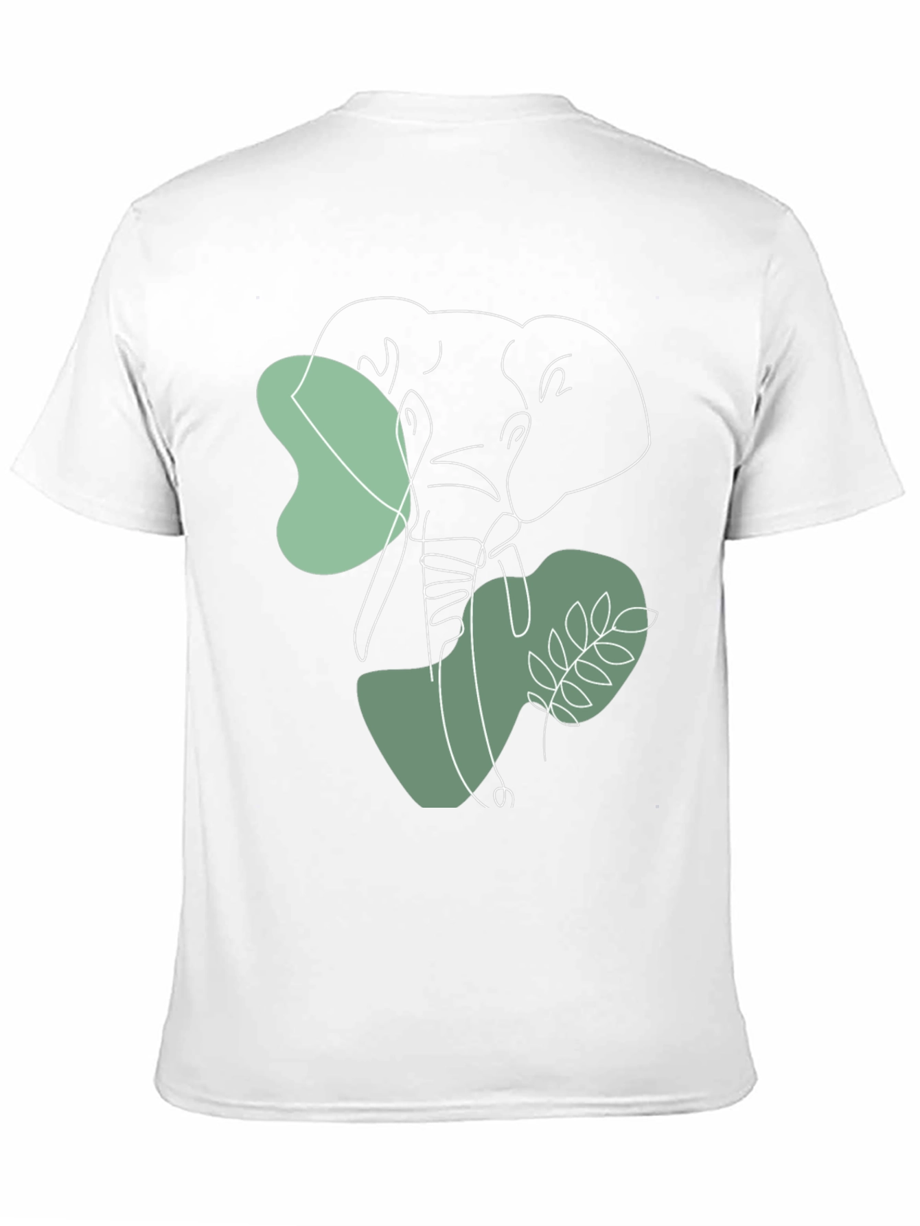Elephant Line Art Graphic Tee