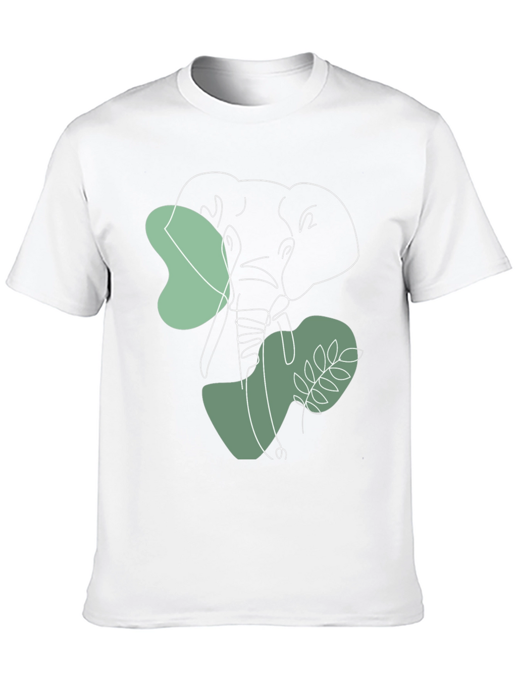 Elephant Line Art Graphic Tee