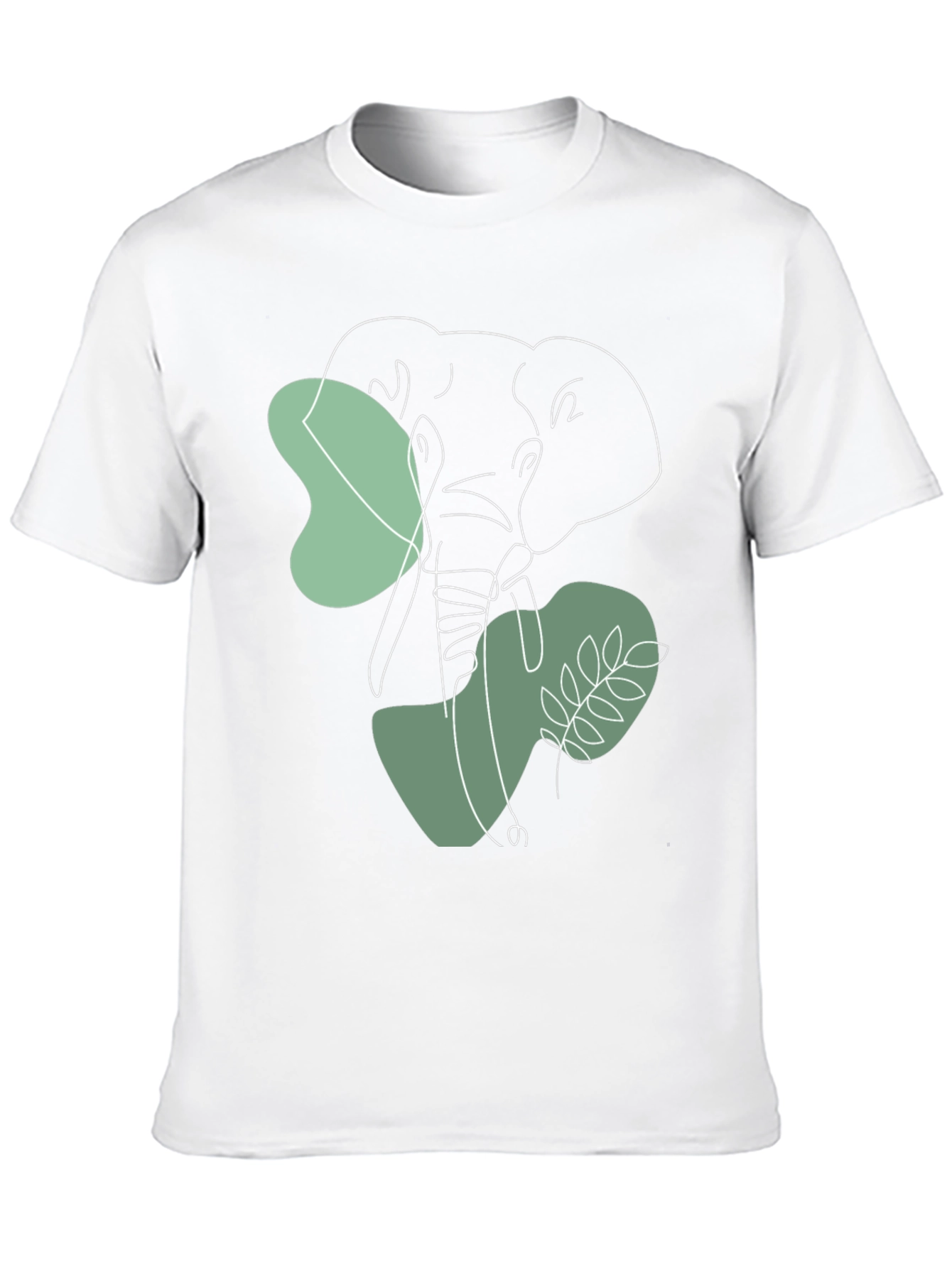 Elephant Line Art Graphic Tee