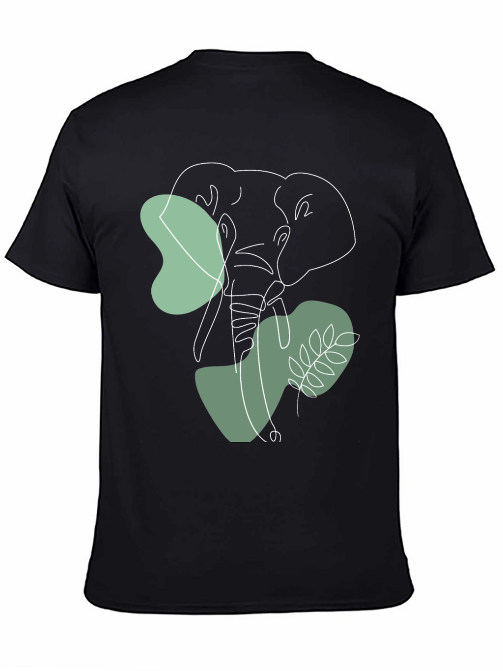 Elephant Line Art Graphic Tee