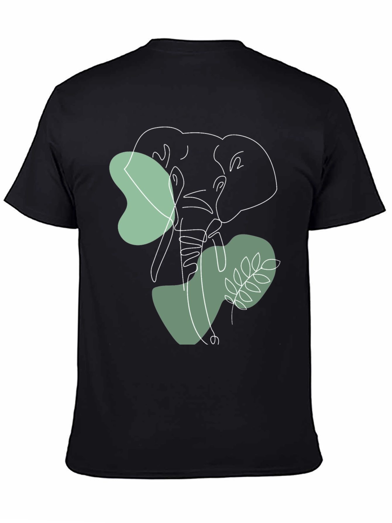 Elephant Line Art Graphic Tee