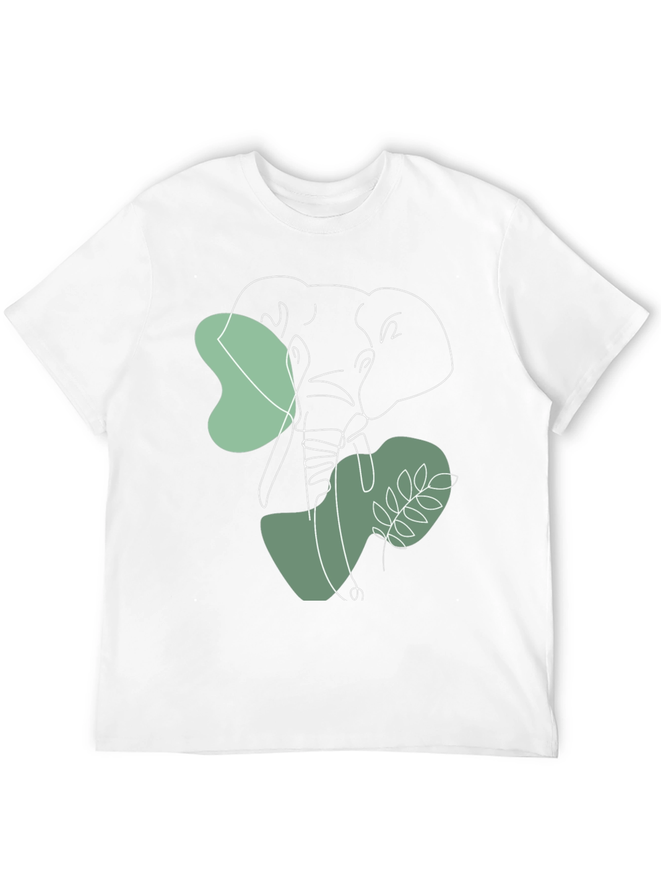 Elephant Line Art Graphic Tee