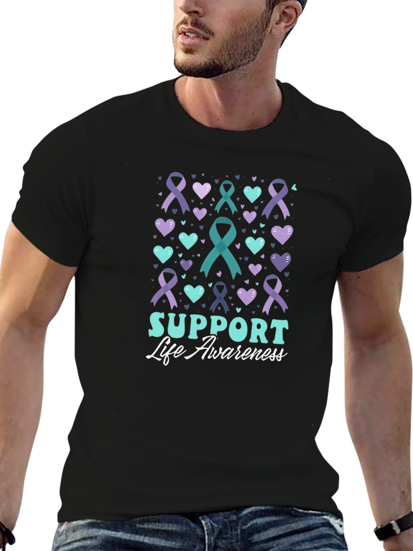 Support Life Awareness Ribbon T-Shirt