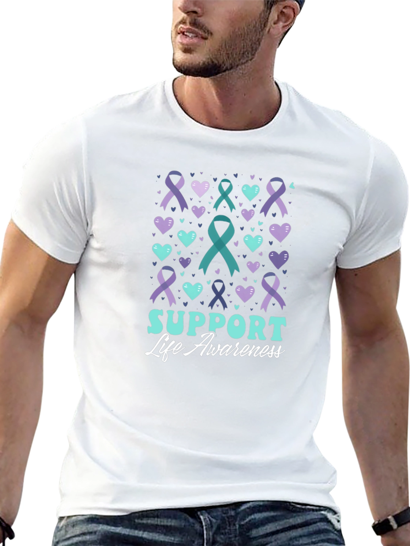 Support Life Awareness Ribbon T-Shirt